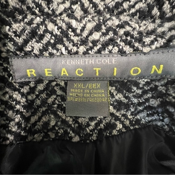 Kenneth Cole Reaction Black & White Herringbone Jacket XXL - Picture 2 of 10